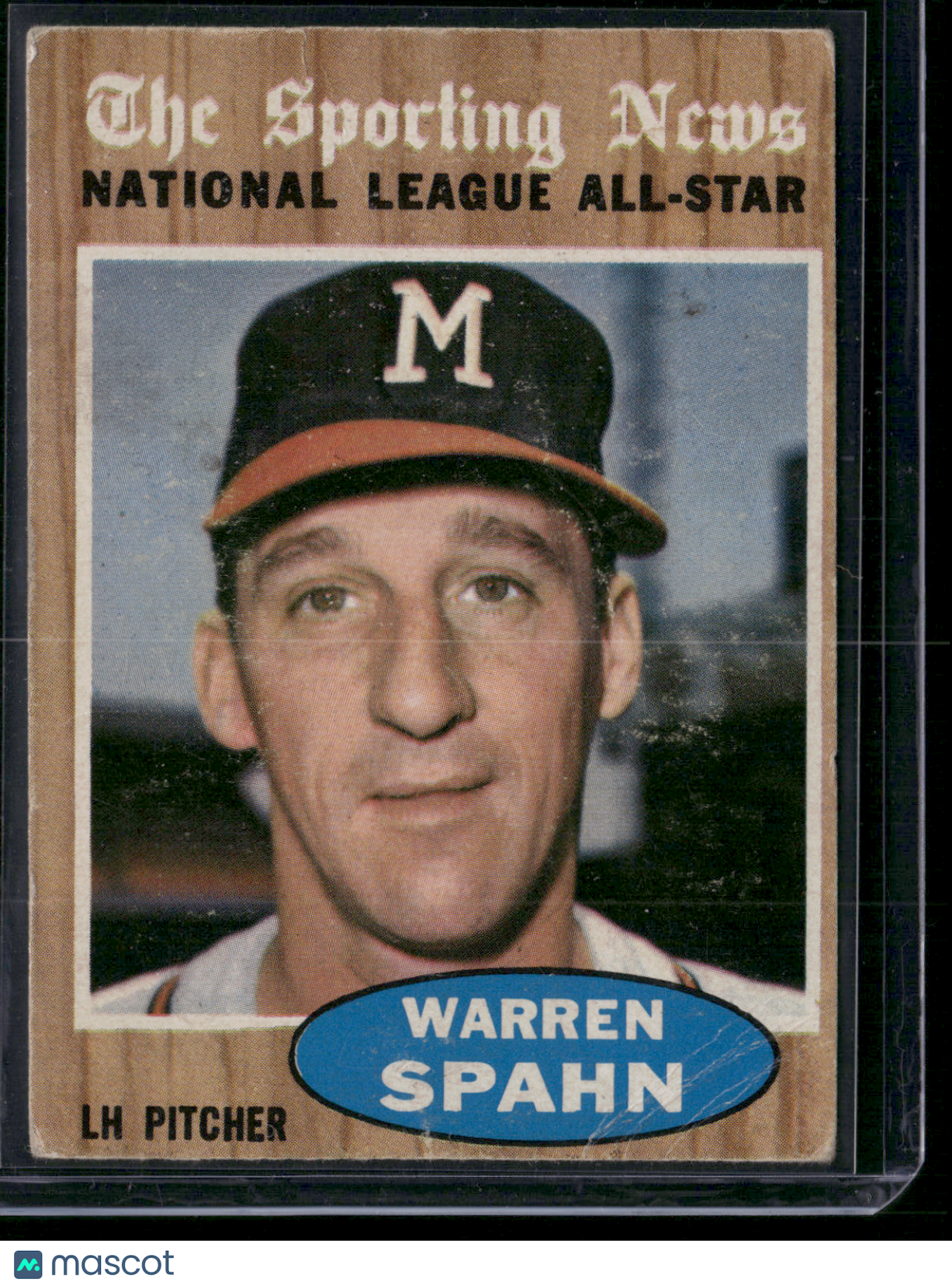 1962 Topps WARREN SPAHN #399 All Star Wrinkles (Good)