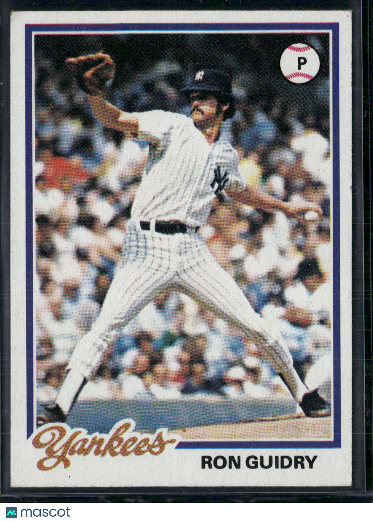 1978 Topps RON GUIDRY #135 Grain Raise (EX)