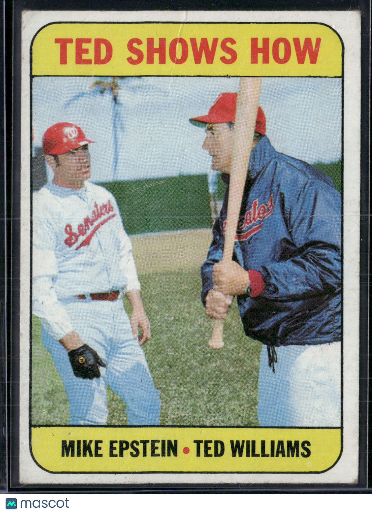 1969 Topps TED WILLIAMS/MIKE EPSTEIN #539 Ted Shows How Surface Dents (Good)