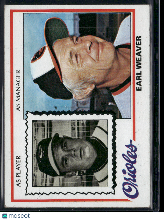 1978 Topps EARL WEAVER #211 (VG/EX-EX)