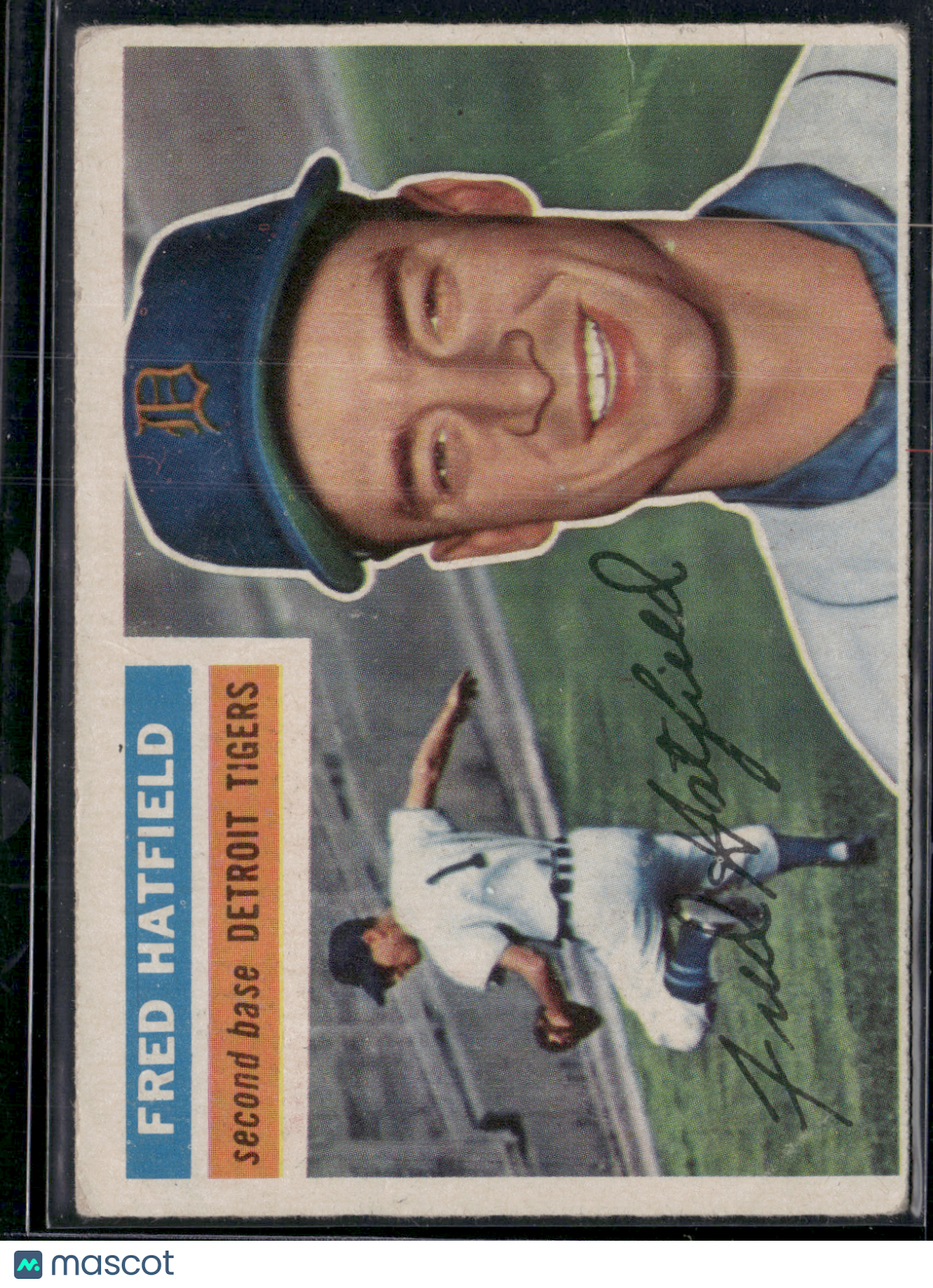 1956 Topps FRED HATFIELD #318 Light Wrinkles
