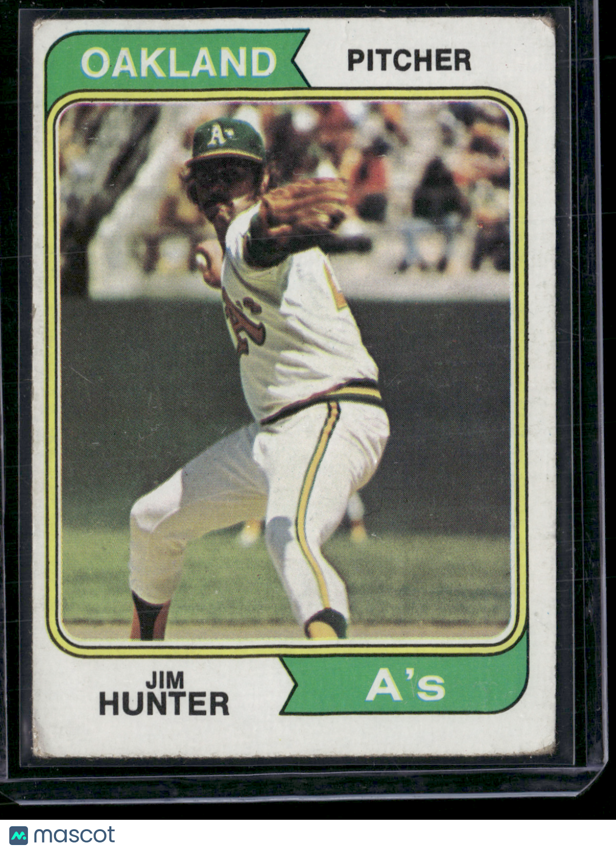 1974 Topps JIM "CATFISH" HUNTER #7 Light Wrinkles (VG)