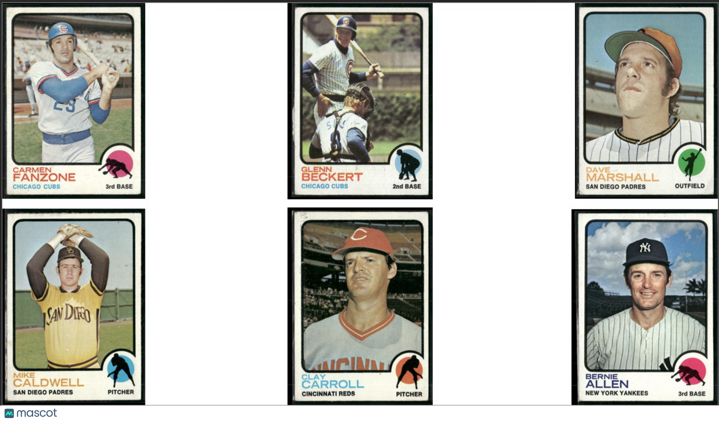 1973 Topps 6 ~ CARDLOT Carmen Fanzone/Bernie Allen (VG-VG/EX)