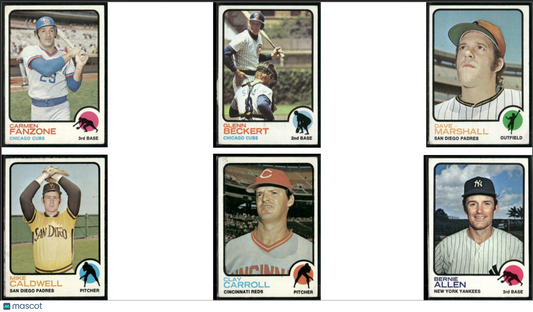 1973 Topps 6 ~ CARDLOT Carmen Fanzone/Bernie Allen (VG-VG/EX)