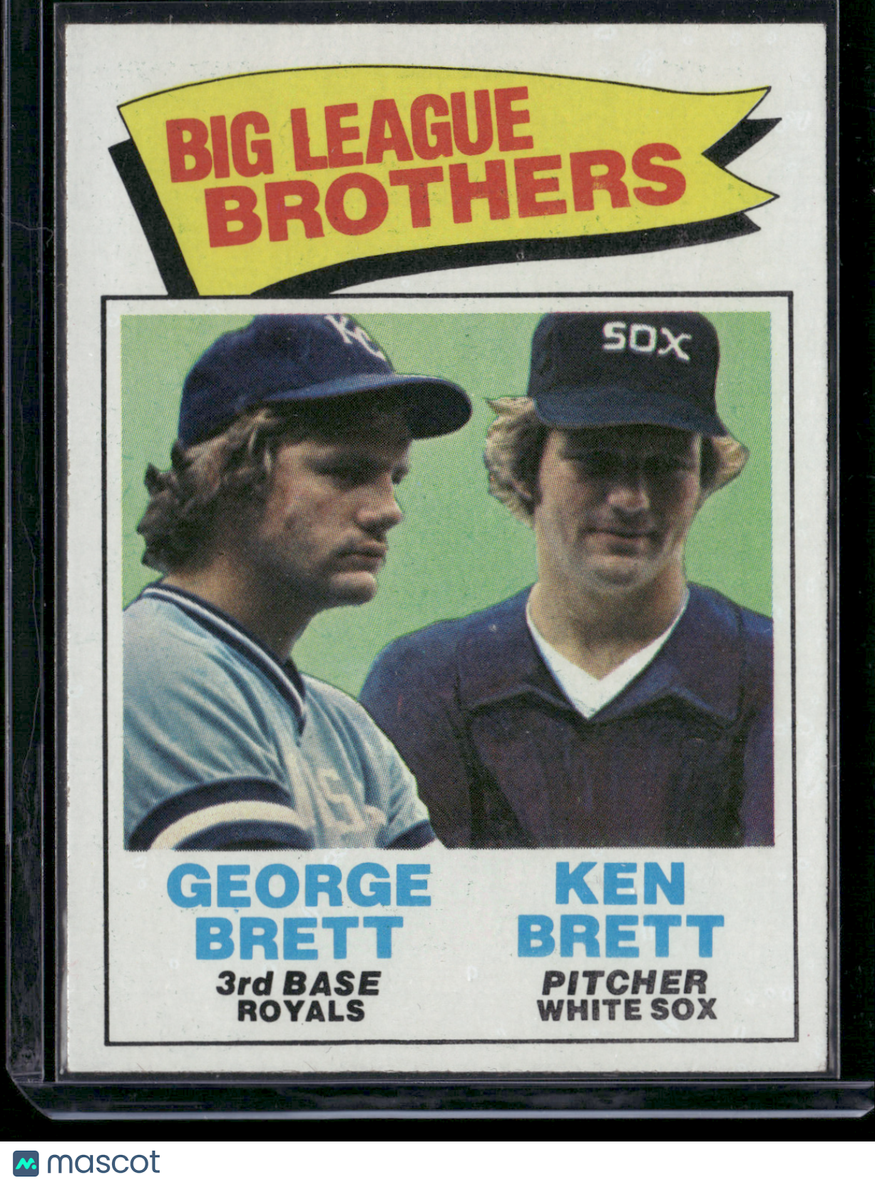 1977 Topps GEORGE BRETT/KEN BRETT #631 Big League Brothers (VG-Surface Dimple)