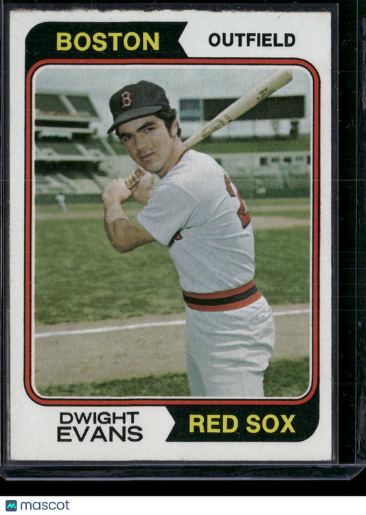 1974 Topps DWIGHT EVANS #351 Rough Top Cut (EX)
