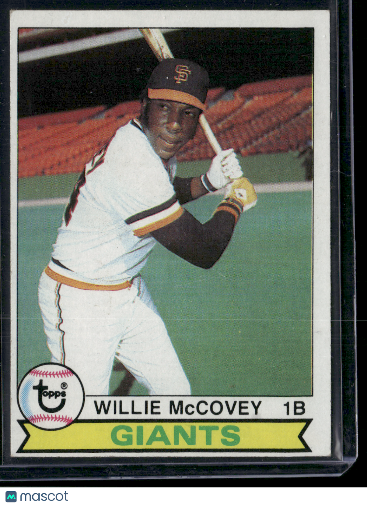 1979 Topps WILLIE MCCOVEY #215 Light Wax Stain (EX)