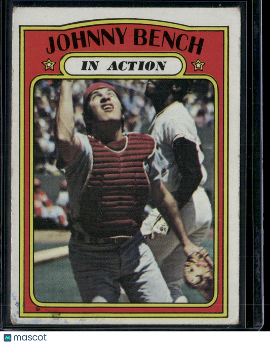 1972 Topps JOHNNY BENCH #434 IN ACTION