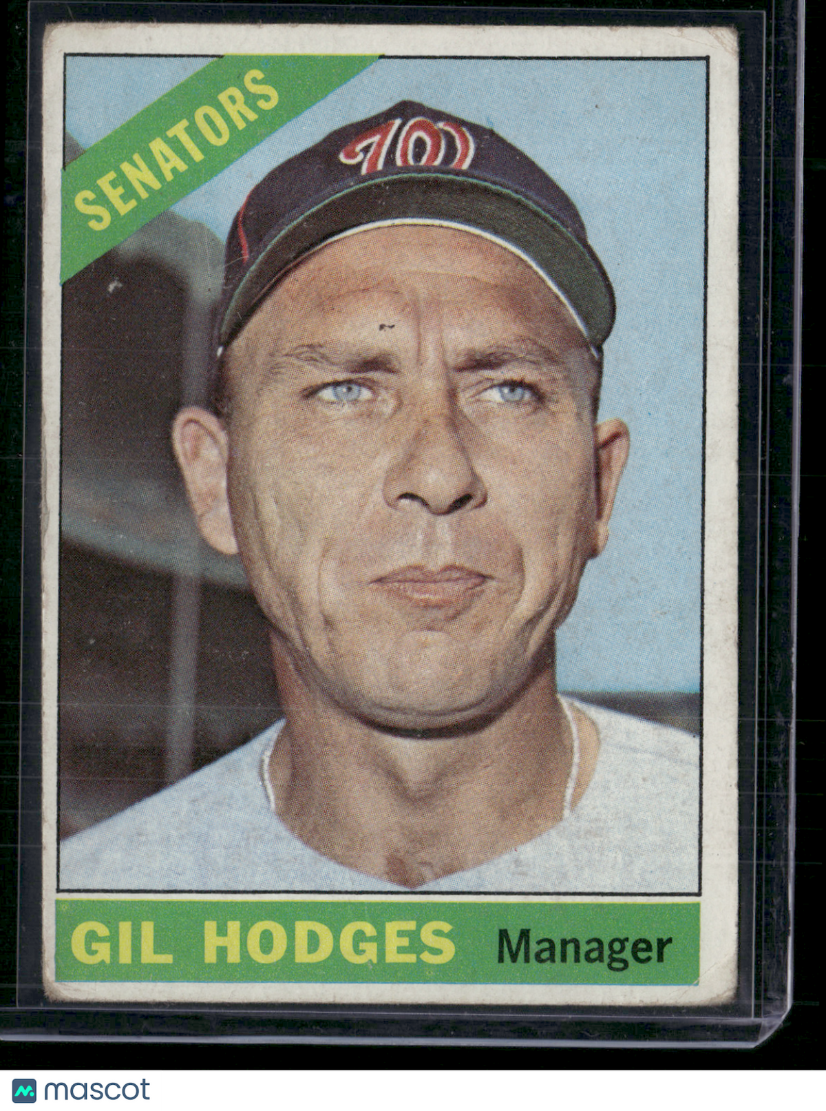 1966 Topps GIL HODGES #386 Surface Dimple (VG)