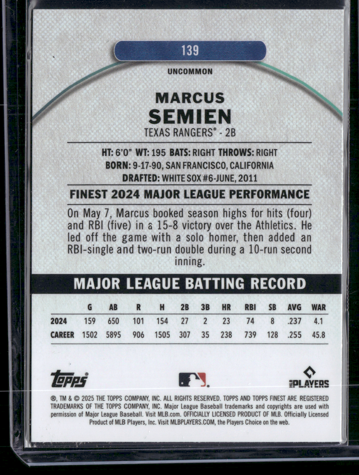 2025 Finest MARCUS SEMIEN #139 Uncommon