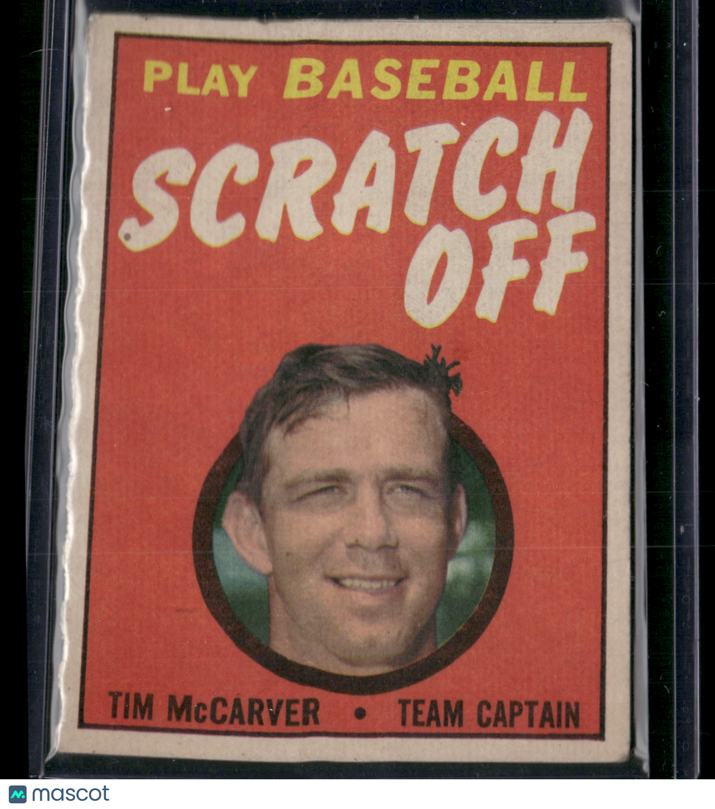 1969 Topps TIM MCCARVER PLAY BASEBALL SCRATCH OFF