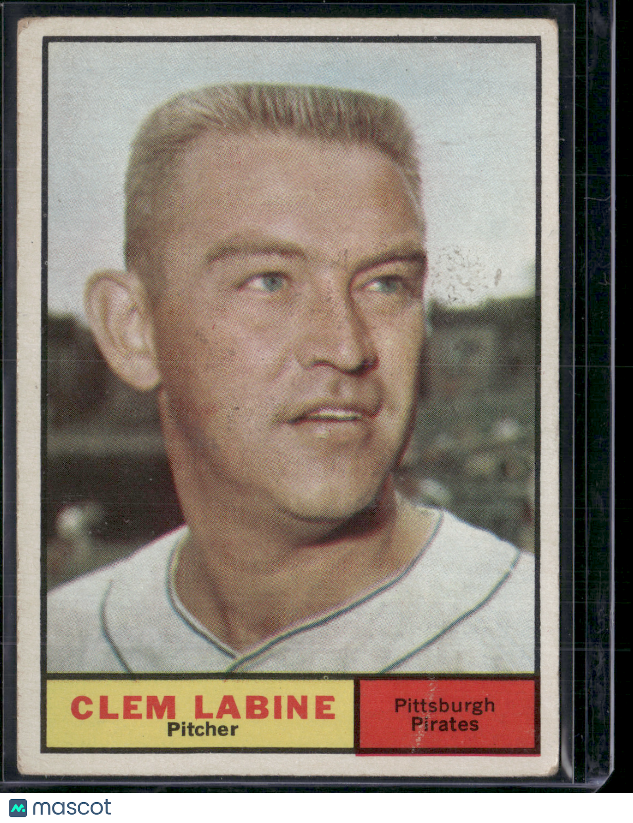 1961 Topps CLEM LABINE #22 Wax stain Light Wrinkle on back (VG-VG/EX)