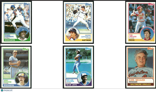 1983 Topps 6 - CARDLOT Pedro Guerrero/Earl Weaver (NM)