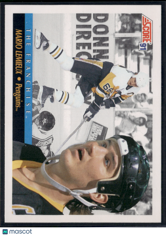 1991 Score MARIO LEMIEUX #335 The Franchise (EX/MT)