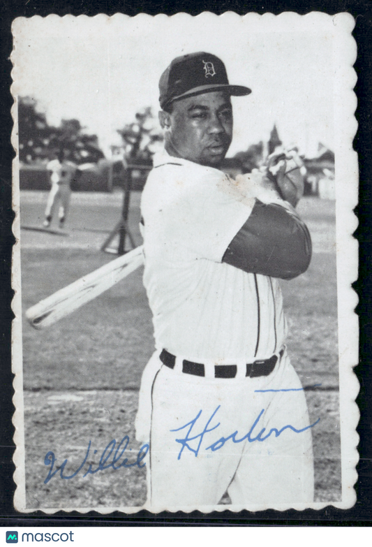1969 Deckle WILLIE HORTON #9 Light Scratches Toning (VG)