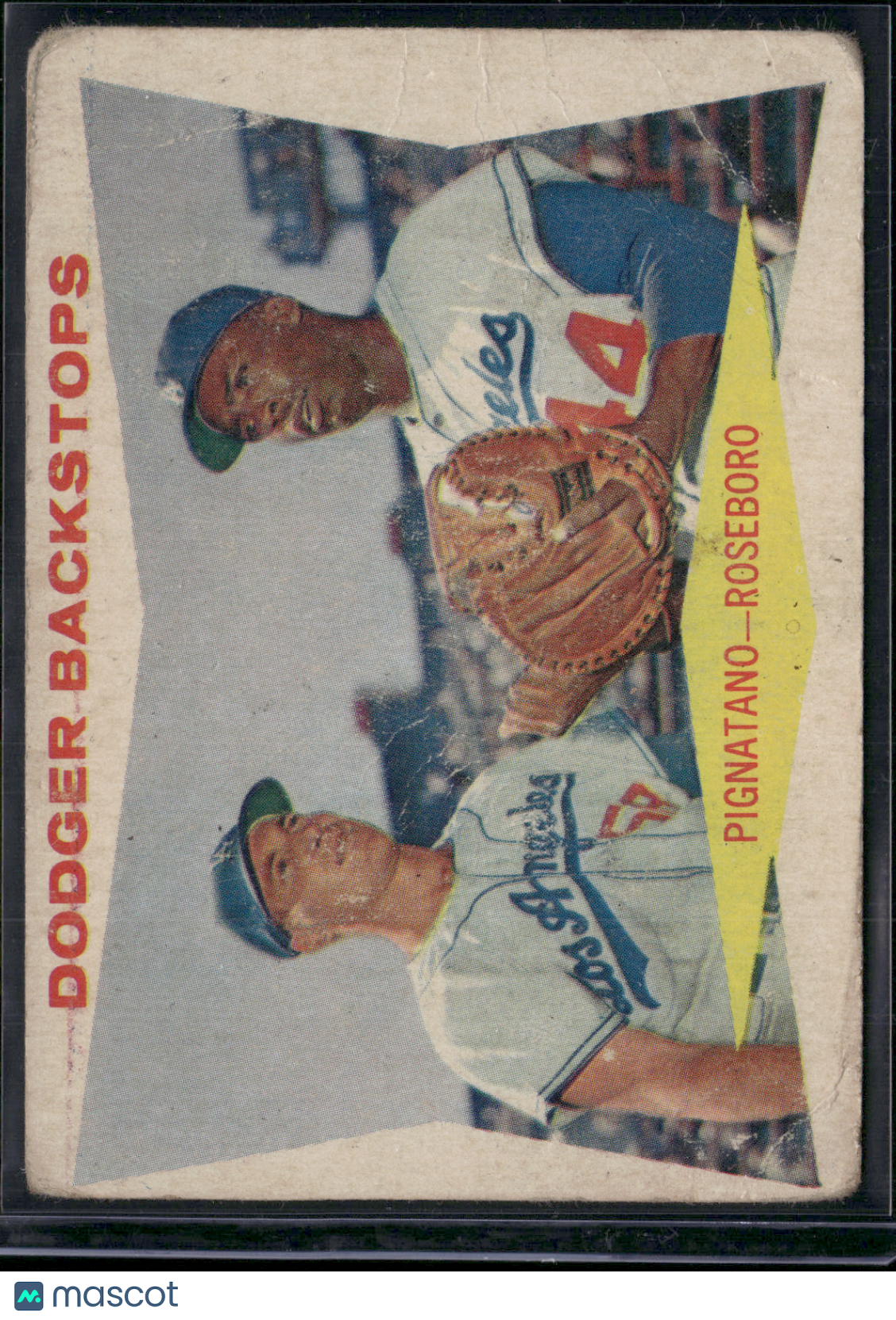 1960 Topps JOHN ROSEBORO/JOE PIGNATANO #292 Dodger Backstops (Good)