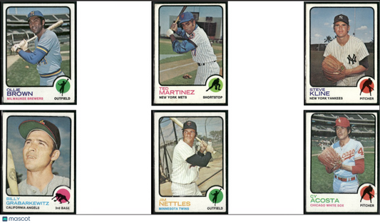 1973 Topps 6 ~ CARDLOT Ollie Brown/CY Acosta (VG-VG/EX)