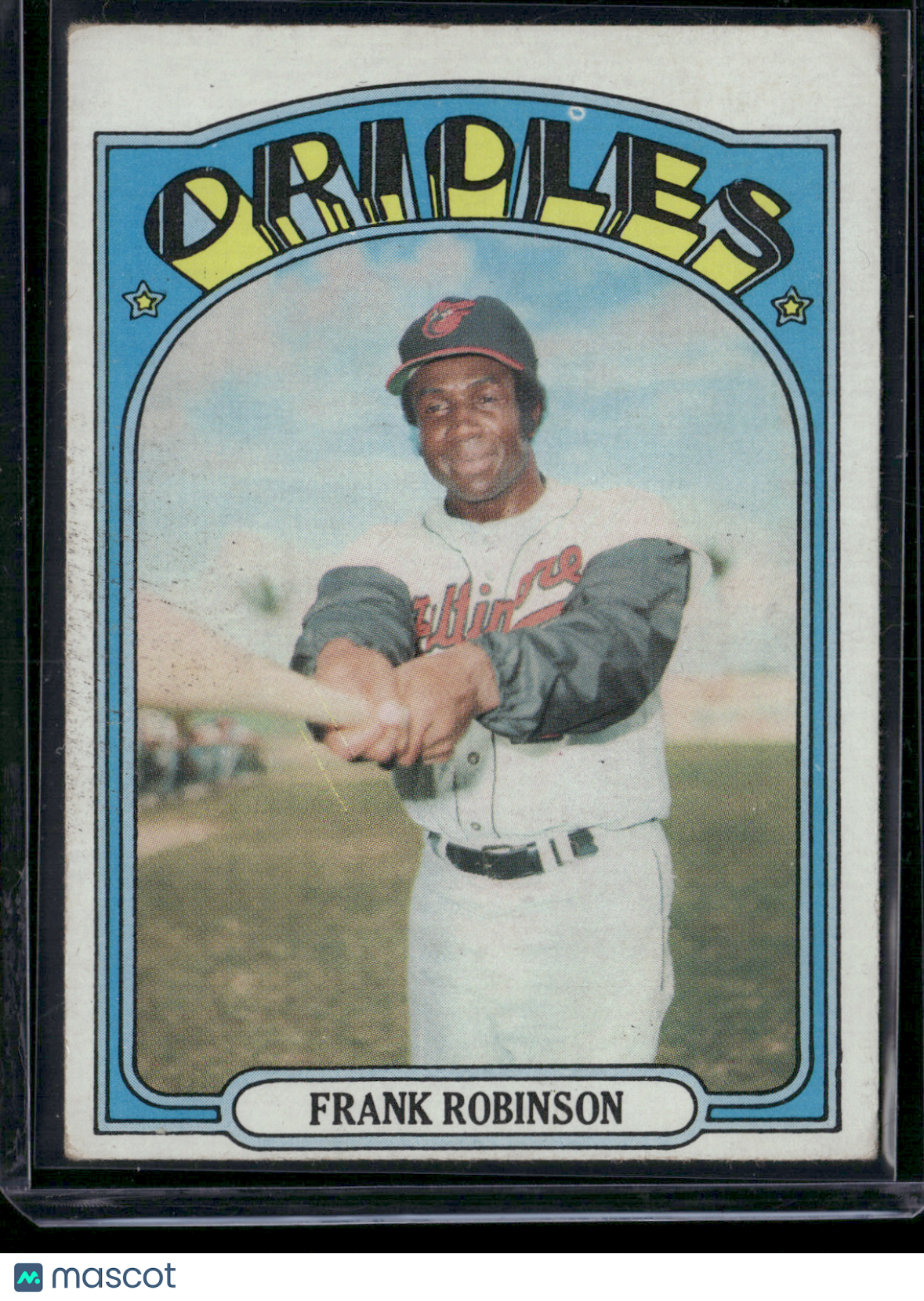 1972 Topps FRANK ROBINSON #100 Light Wax Stain Light Scratch (VG)