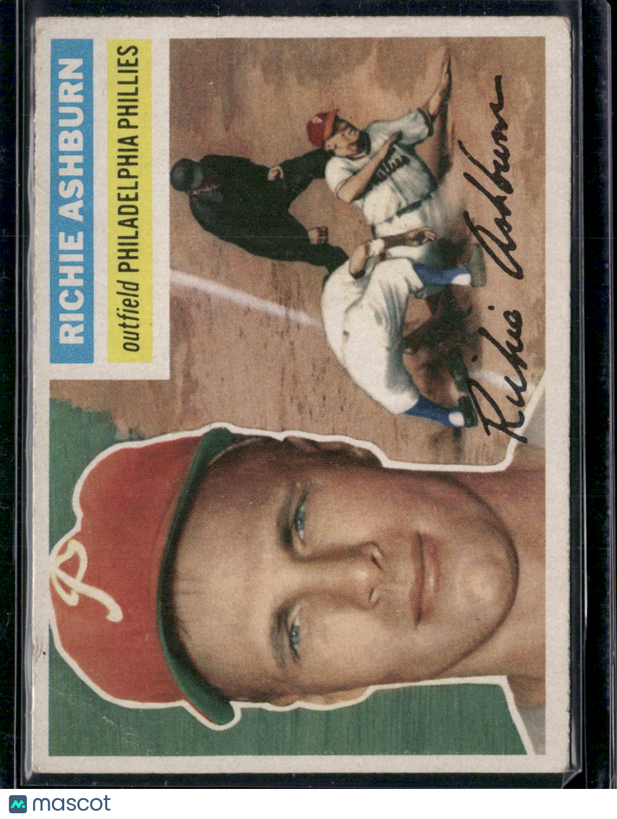 1956 Topps RICHIE ASHBURN #120 Corner crease