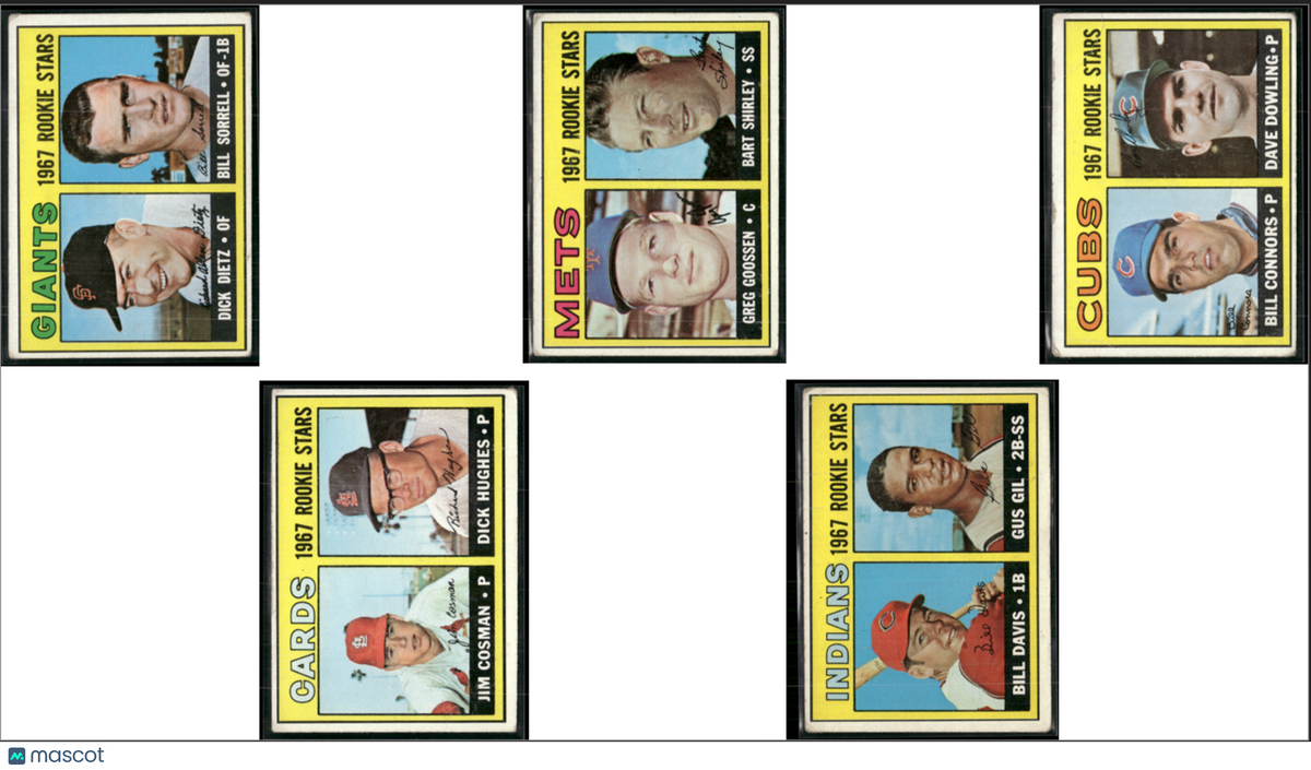 1967 Topps 5 CARDLOT - ROOKIE STARS (Good-VG)