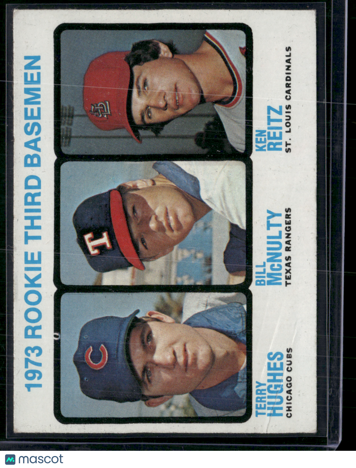 1973 Topps HUGHES/MCNULTY/REITZ #603 1973 Rookie Third Basemen Creases (Good)