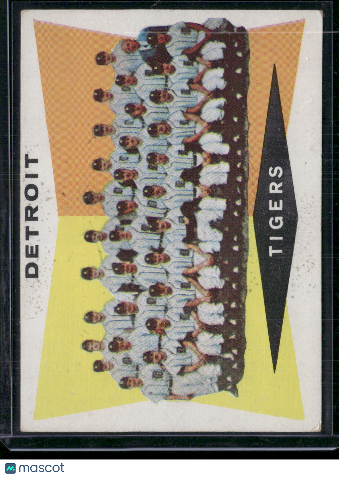 1960 Topps DETROIT TIGERS #72 pencil filled back Wax Stain (VG)