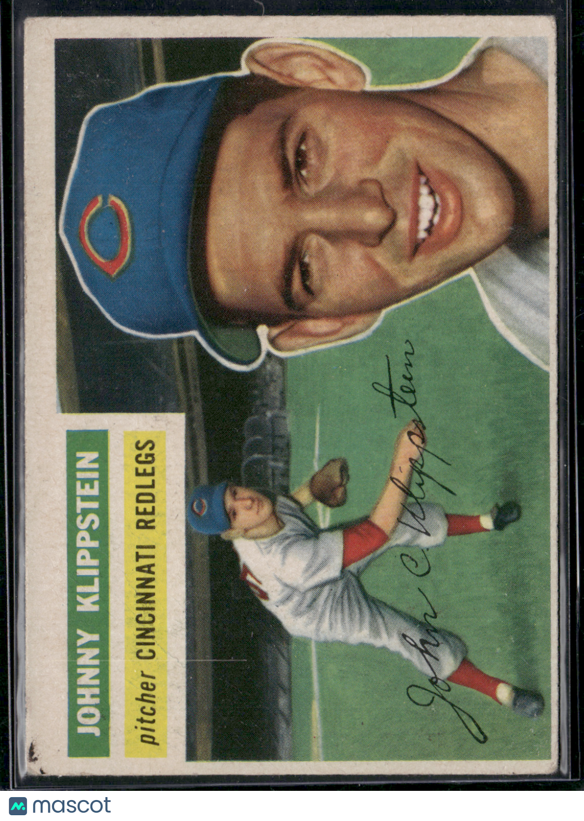 1956 Topps JOHNNY KLIPPSTEIN #249 Light Wrinkling