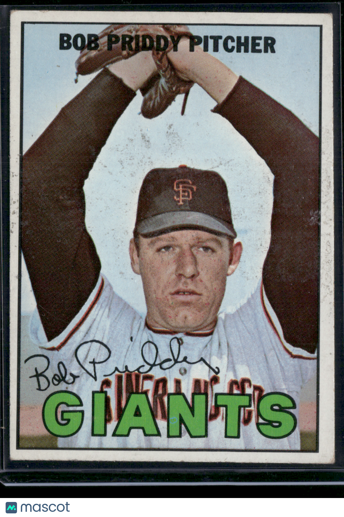 1967 Topps BOB PRIDDY #26 - Staining