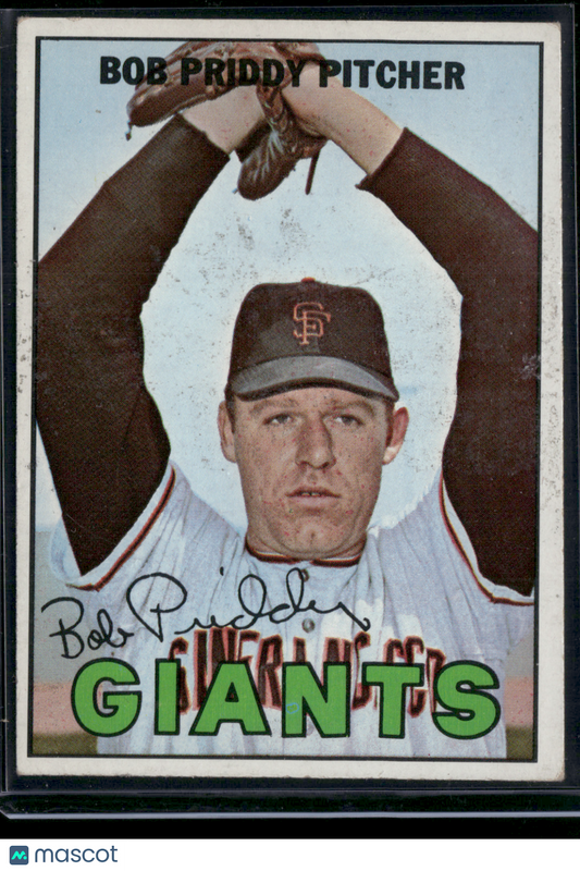 1967 Topps BOB PRIDDY #26 - Staining