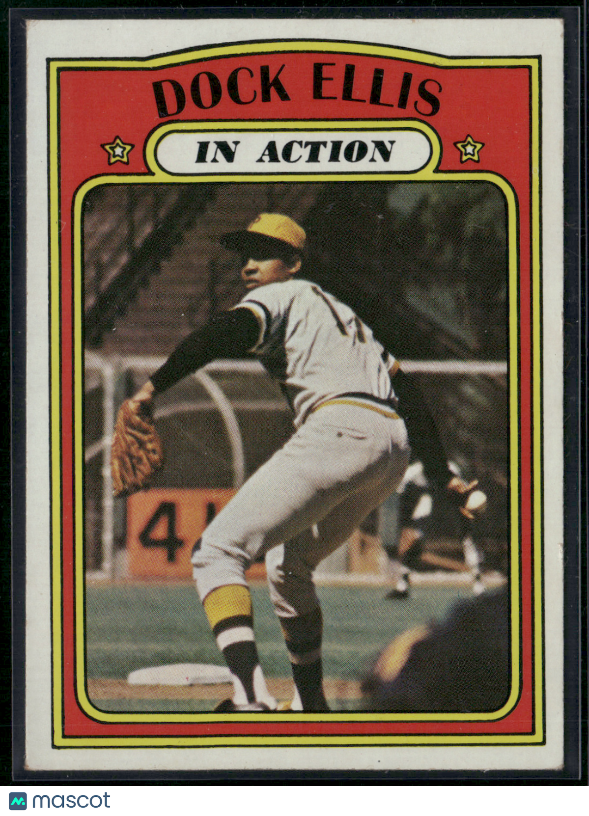 1972 Topps DOCK ELLIS #180 In Action (VG-VG/EX)