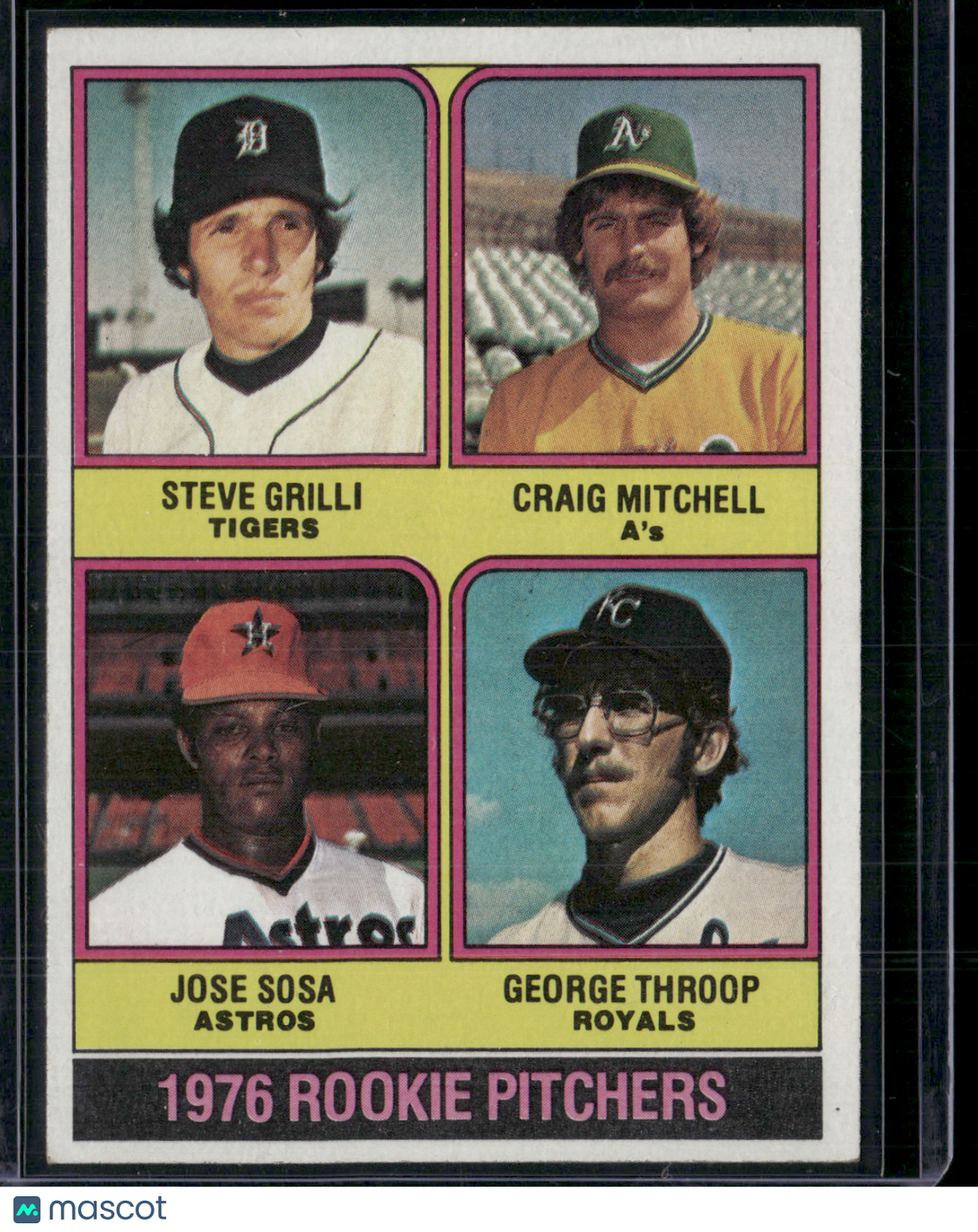1976 Topps GRILLI/MITCHELL/SOSA/THROOP #591 1976 Rookie Pitchers (EX-EX/MT)