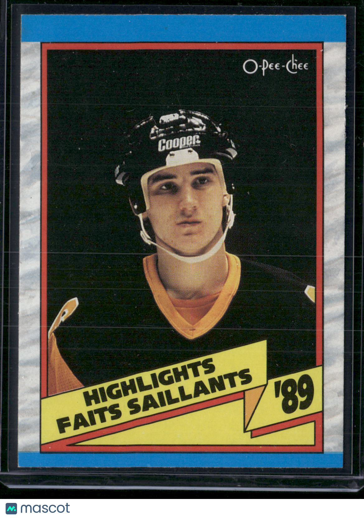 1989 O-Pee-Chee MARIO LEMIEUX #327 Highlight Faits Saillants '89 (EX/MT-NM)