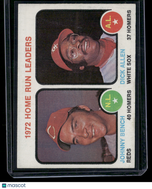 1973 Topps JOHNNY BENCH/DICK ALLEN #62 Wrinkle on Back (VG)