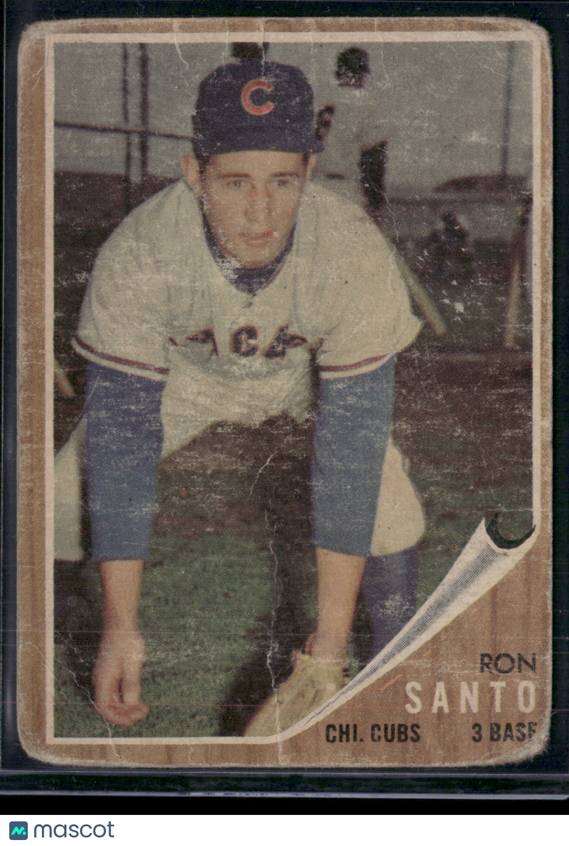 1962 Topps RON SANTO #170 toning Wrinkles (Good)