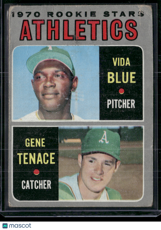 1970 Topps VIDA BLUE/GENE TENACE #21 1970 Athletics Rookie Stars Rookie RC (VG)