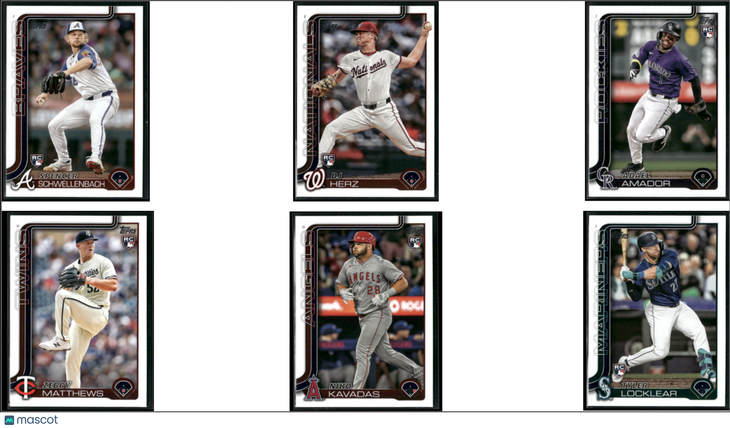 2025 Topps ROOKIES 6 ~ CARDLOT Spencer Schwellenbach/Tyler Locklear (NM)
