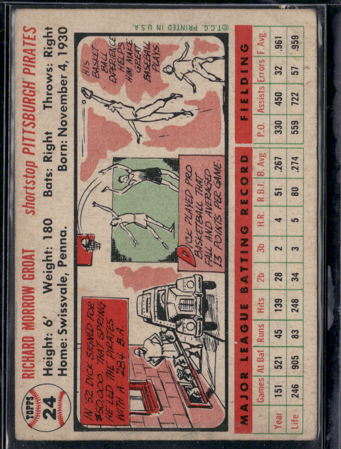 1956 Topps DICK GROAT #24