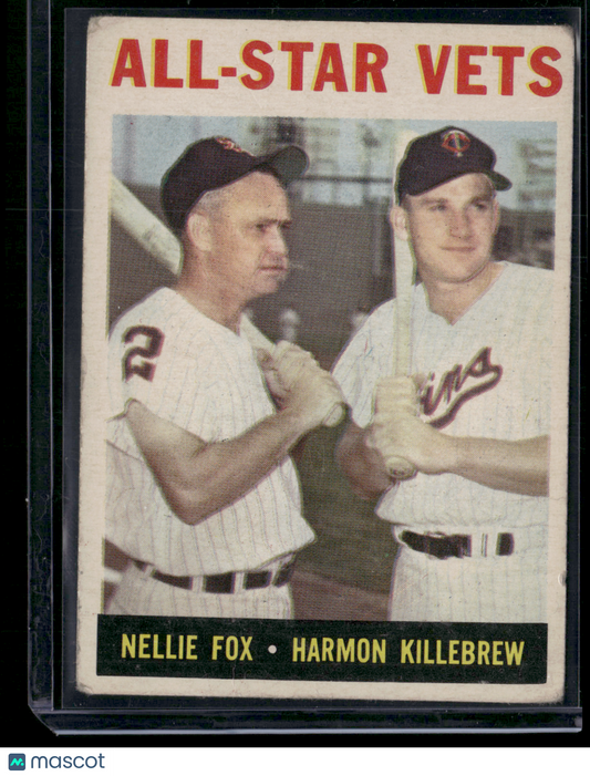 1964 Topps NELLIE FOX/HARMON KILLEBREW #81 All-Star Vets Light Scratching (Good)