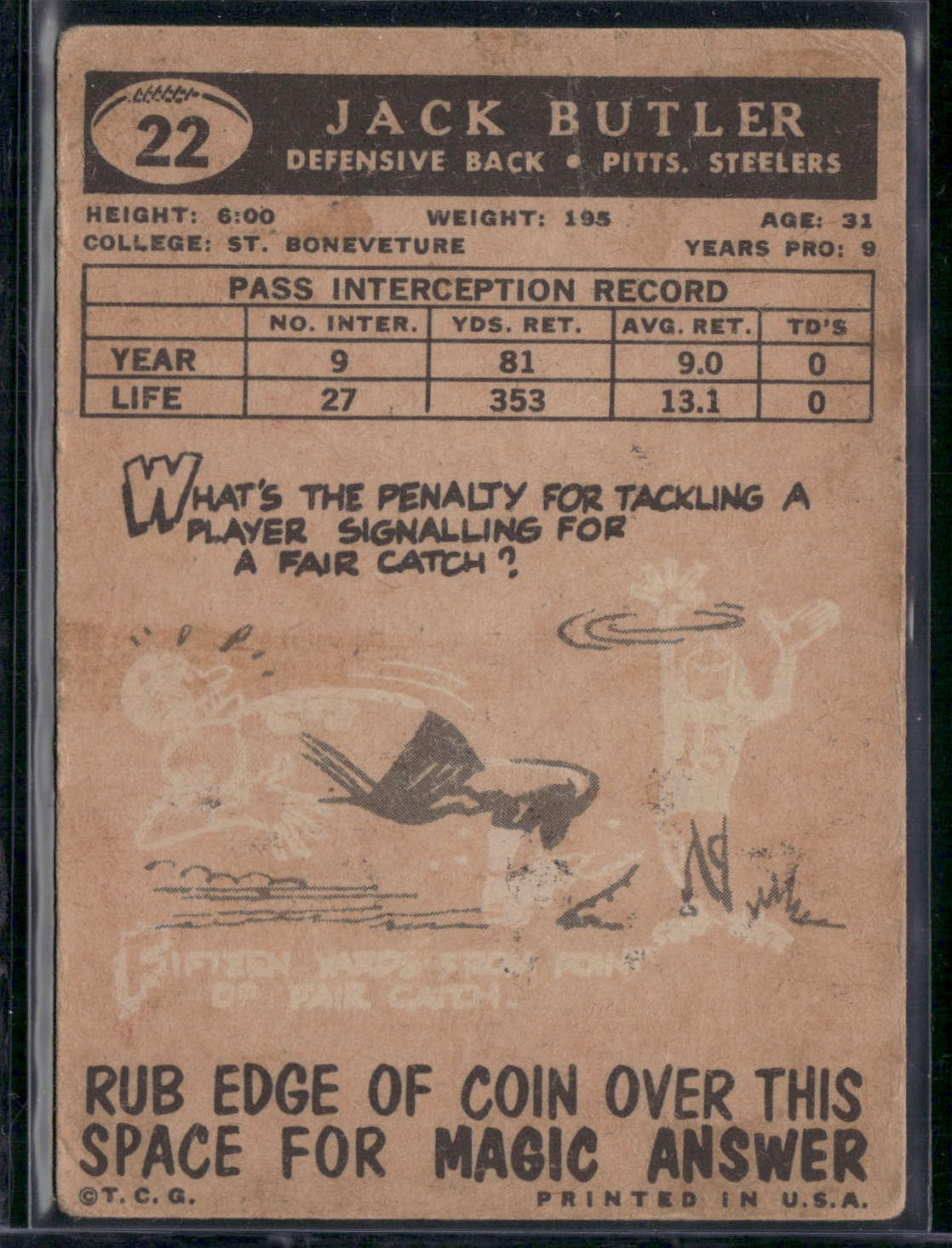 1959 Topps JACK BUTLER #22