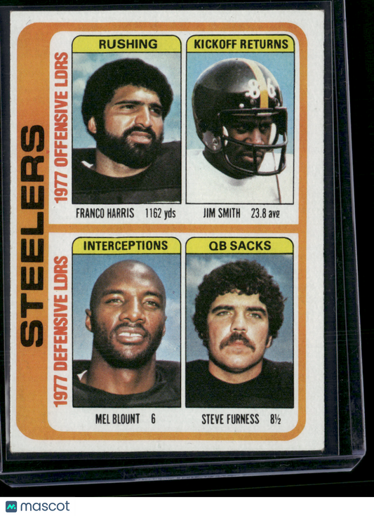 1978 Topps STEELERS TEAM LEADERS - FRANCO HARRIS #522 (EX-EX/MT)