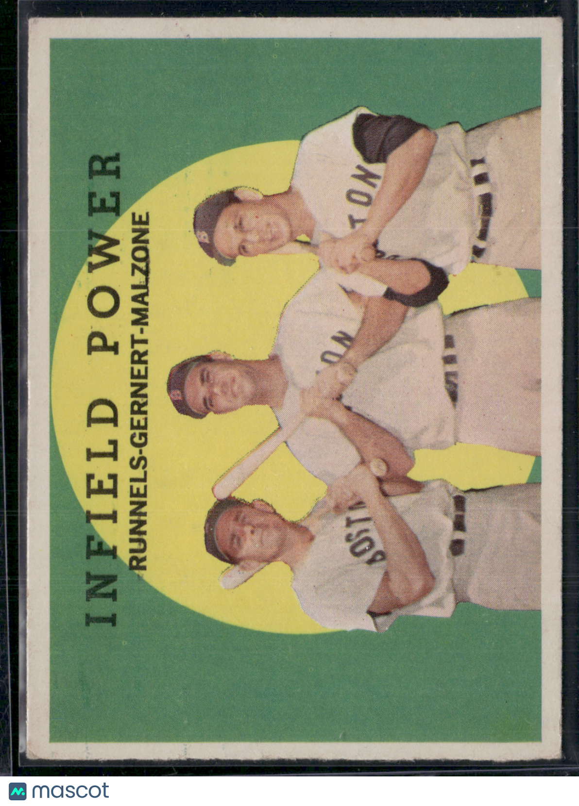 1959 Topps PETE RUNNELS/DICK GERNERT/FRANK MALZONE #519 Infield Power (VG/EX)