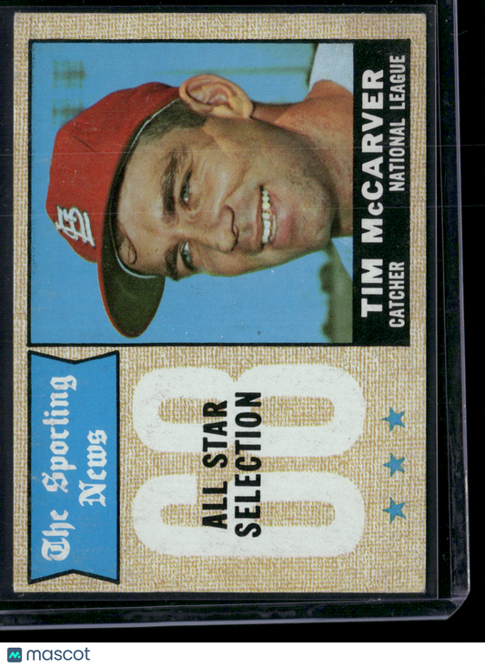 1968 Topps TIM MCCARVER #376 All Star (VG)