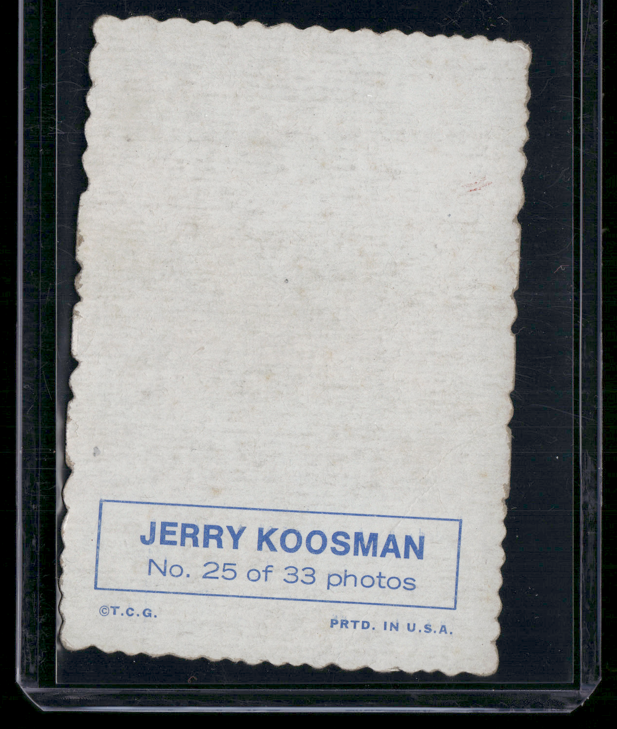 1969 Deckle JERRY KOOSMAN #25 Light Scratch (VG)