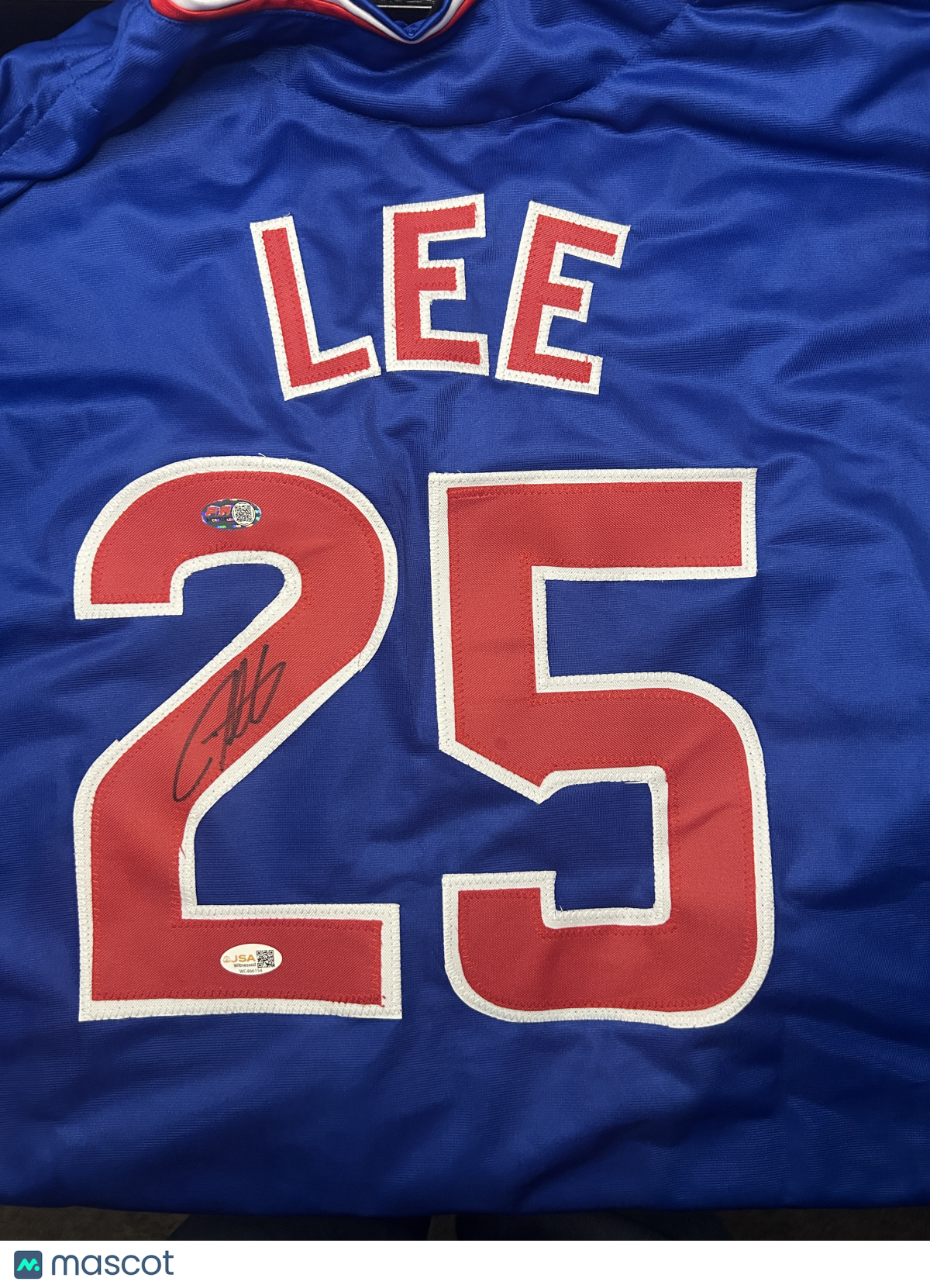 Derrek Lee Chicago Cubs Signed Baseball Jersey