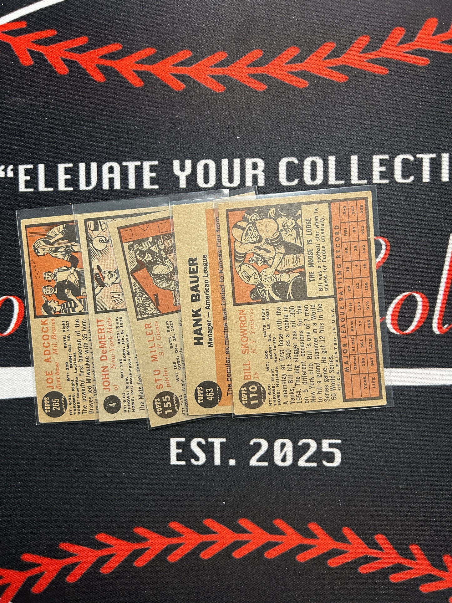 1962 Topps - 6 CARDLOT  (VG-VG/EX)