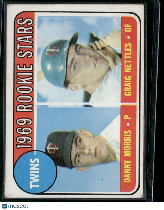 1969 Topps CRAIG NETTLES/DANNY MORRIS #99 Twins 1969 Rookie Stars Crease (Good)