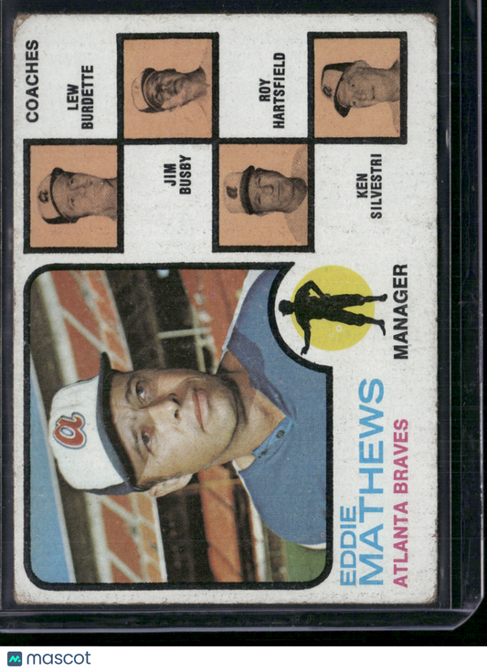 1973 Topps EDDIE MATHEWS #237 (VG)