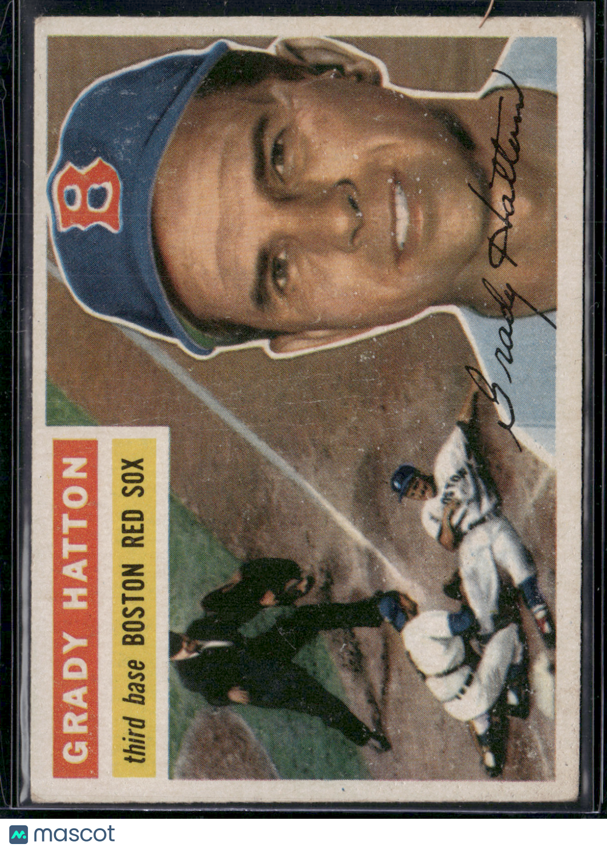 1956 Topps GRADY HATTON #26 Light warp