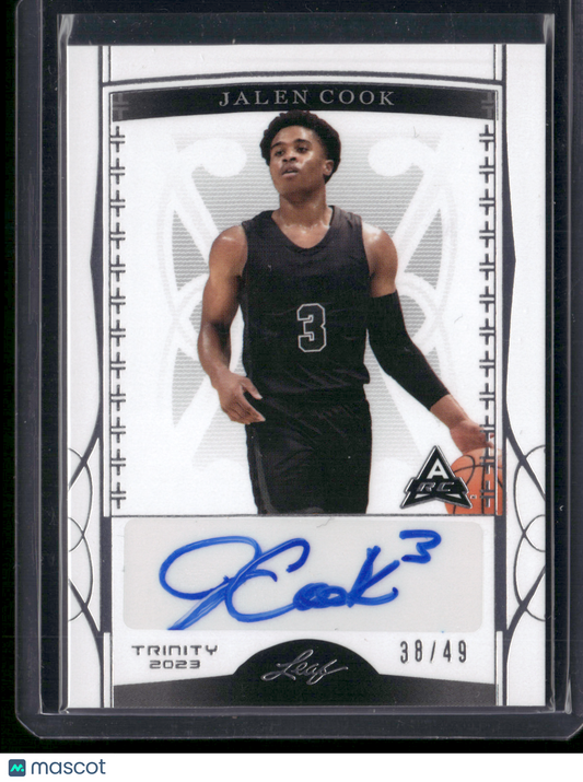 2023 Trinity Basketball JALEN COOK #BA-JC1 Auto 38/49 Rookie RC