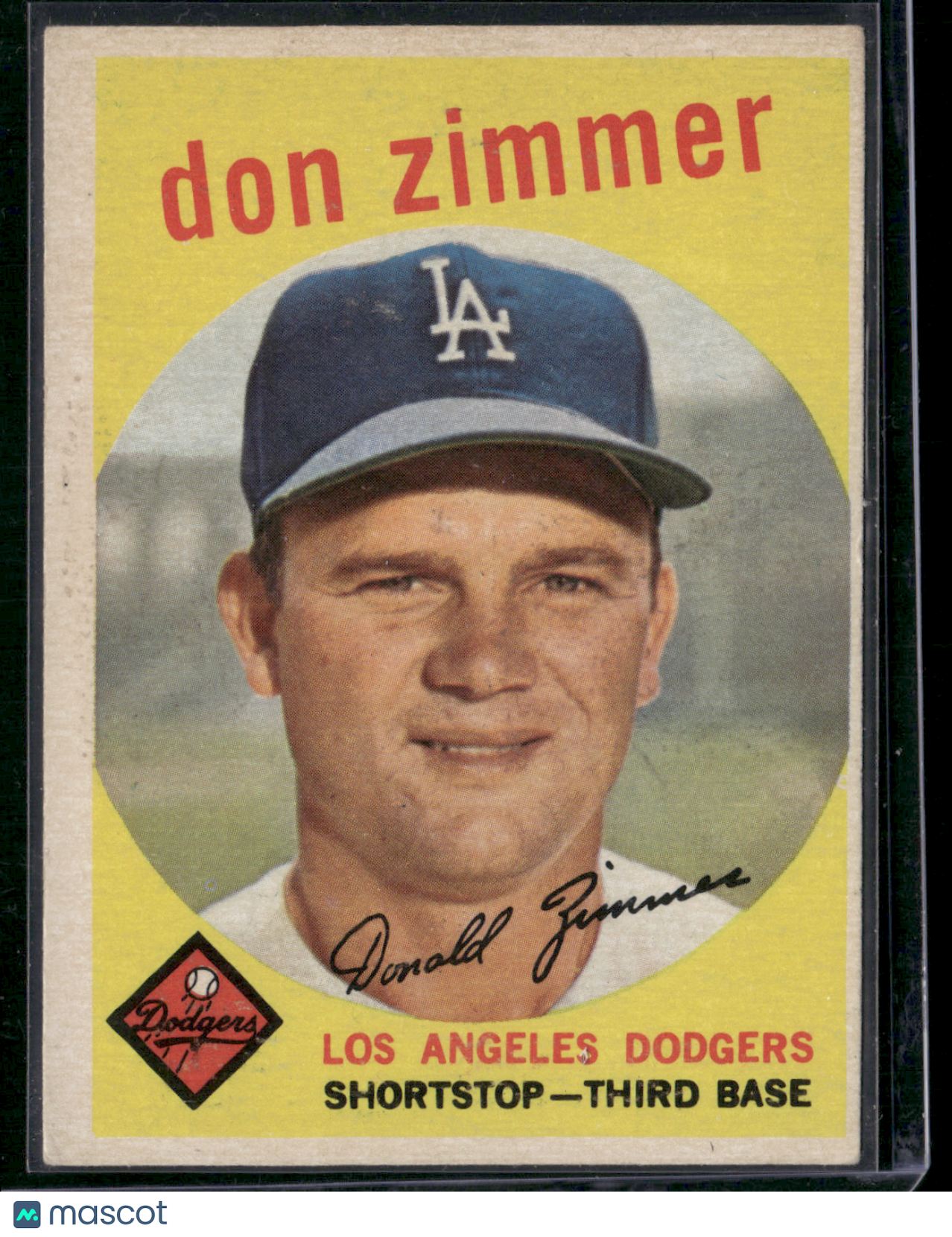 1959 Topps DON ZIMMER #287 Staining (VG)